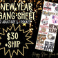 New Year Gang Sheet 22x60