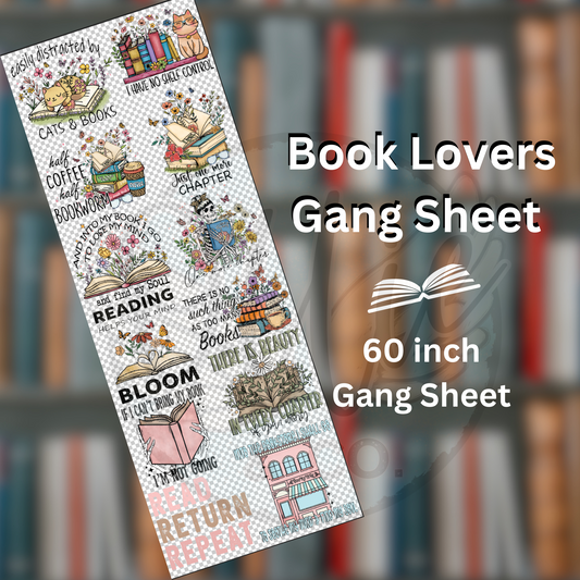Book Lovers Gang Sheet 22x60