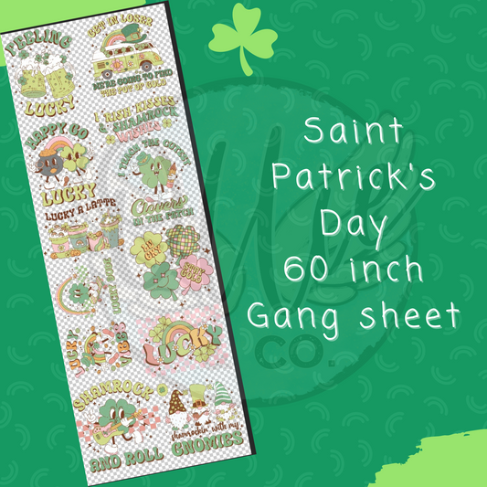 St. Patrick's Day Gang Sheet 22x60