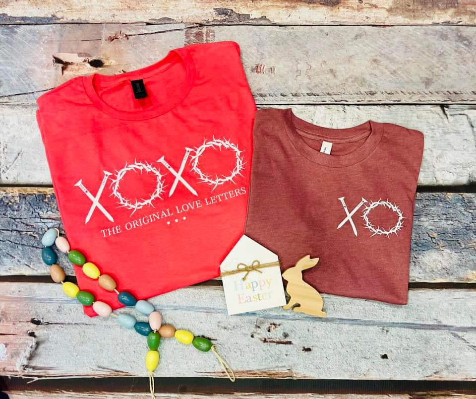 XOXO the original love letters front & pocket or sleeve Screenprints