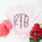 Pink Floral Monogram