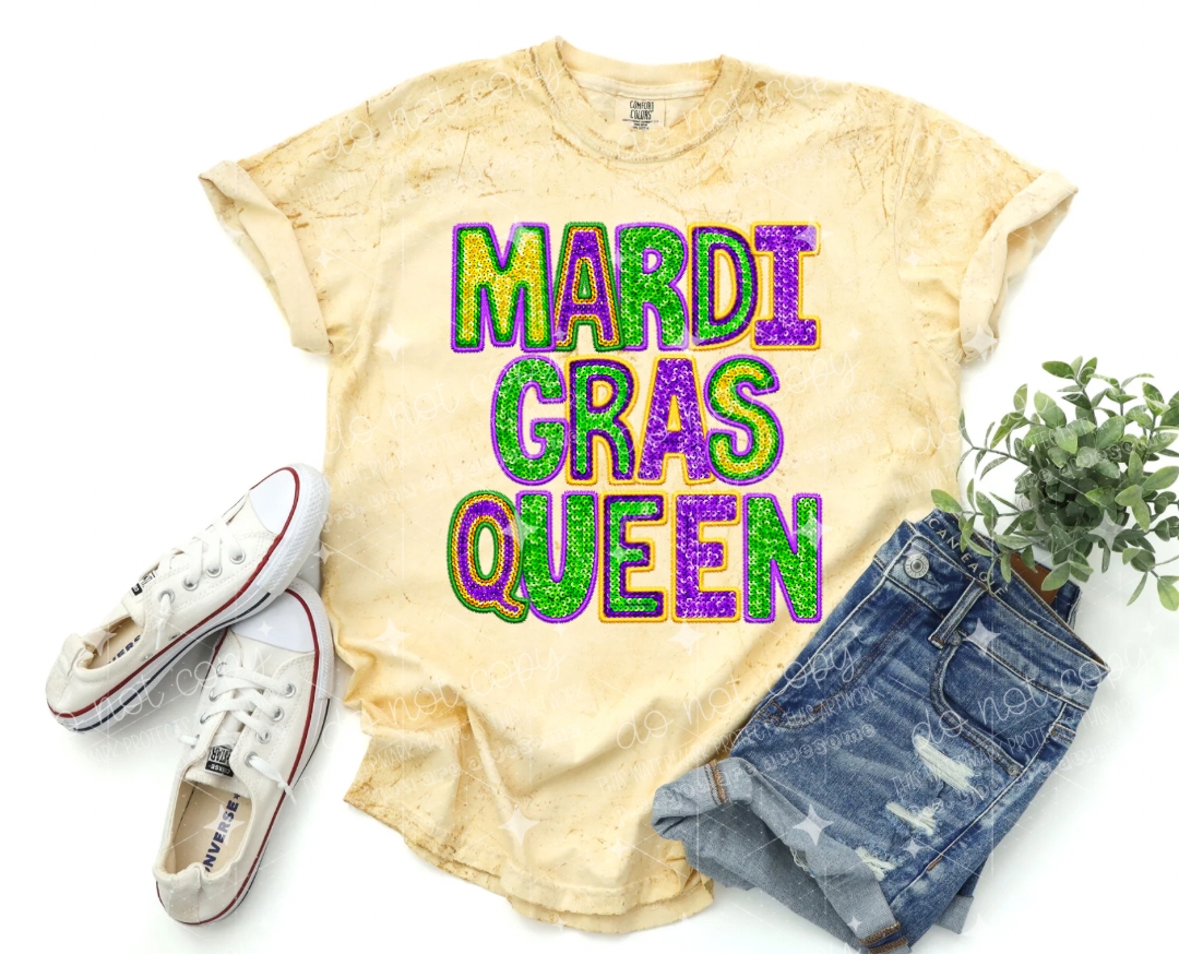 Mardi Gras Queen faux sequin