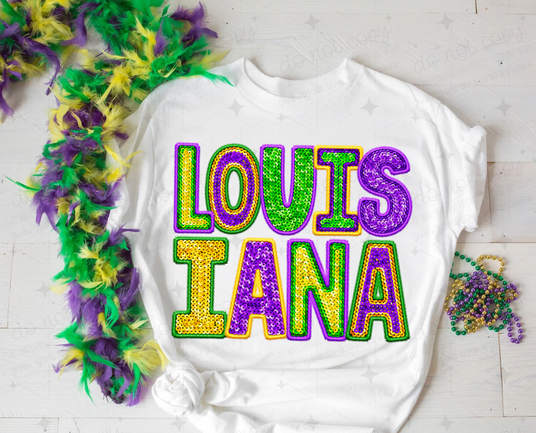 Louisiana faux sequin