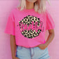 Thankful pink & leopard Tee