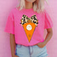 Pumpkin Pie Leopard Coquette Bow Tee