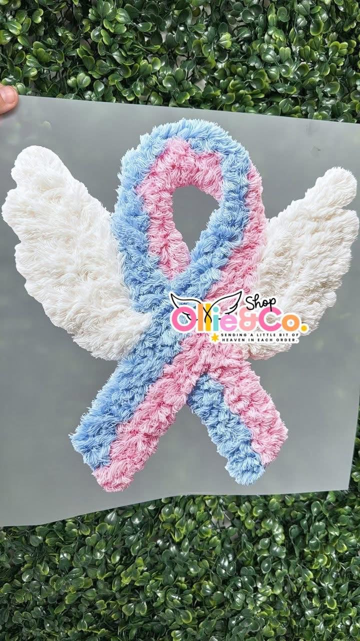 INFANT LOSS WINGS FAUX YARN - *OLLIE & CO. EXCLUSIVE* - DTF TRANSFER