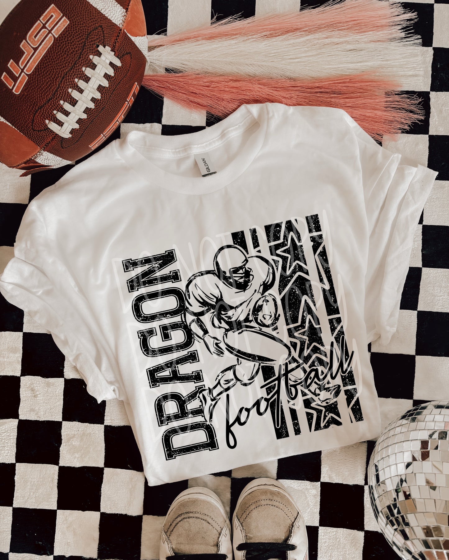 BLACK FOOTBALL MASCOTS - DTF TRANSFER