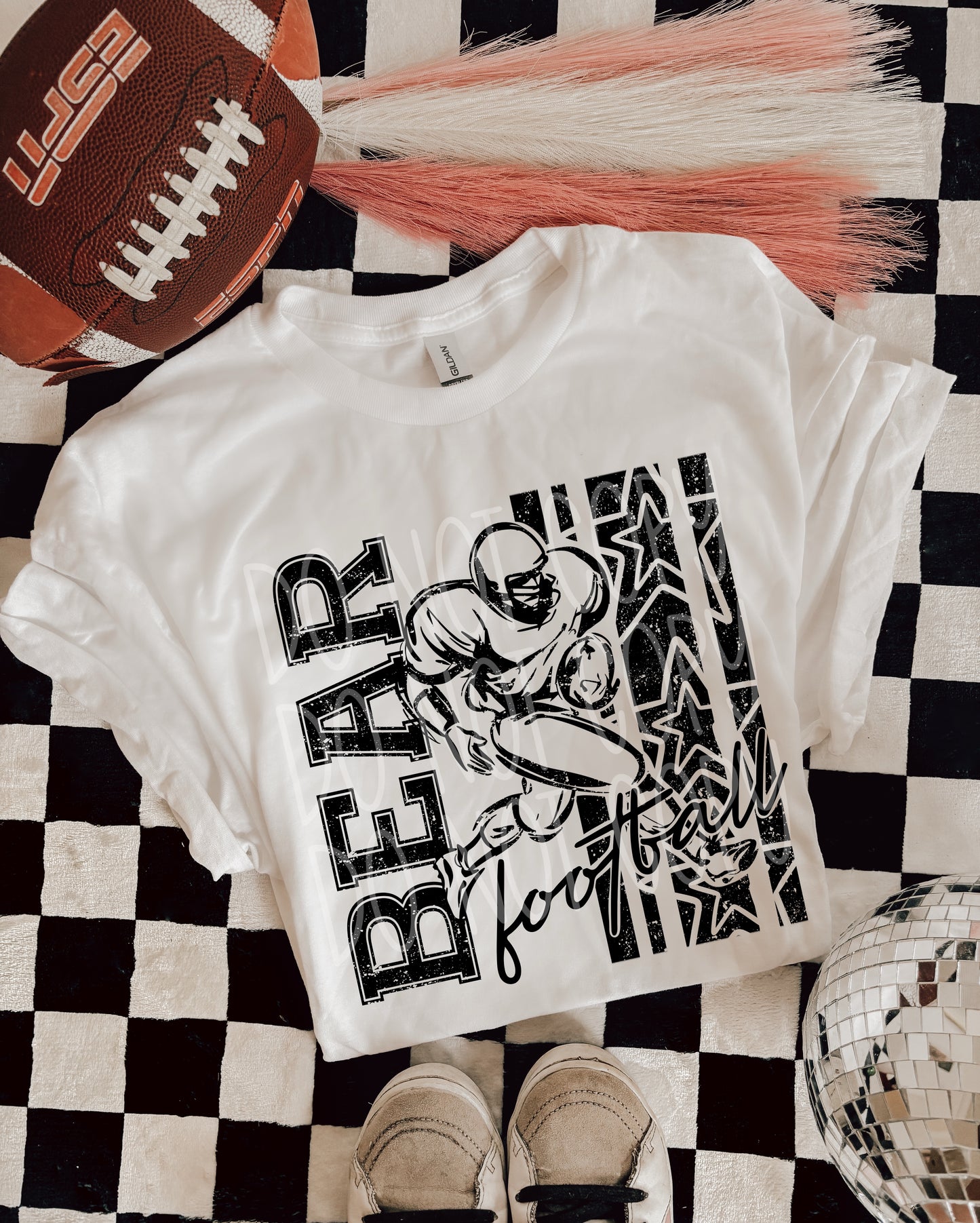 BLACK FOOTBALL MASCOTS - DTF TRANSFER
