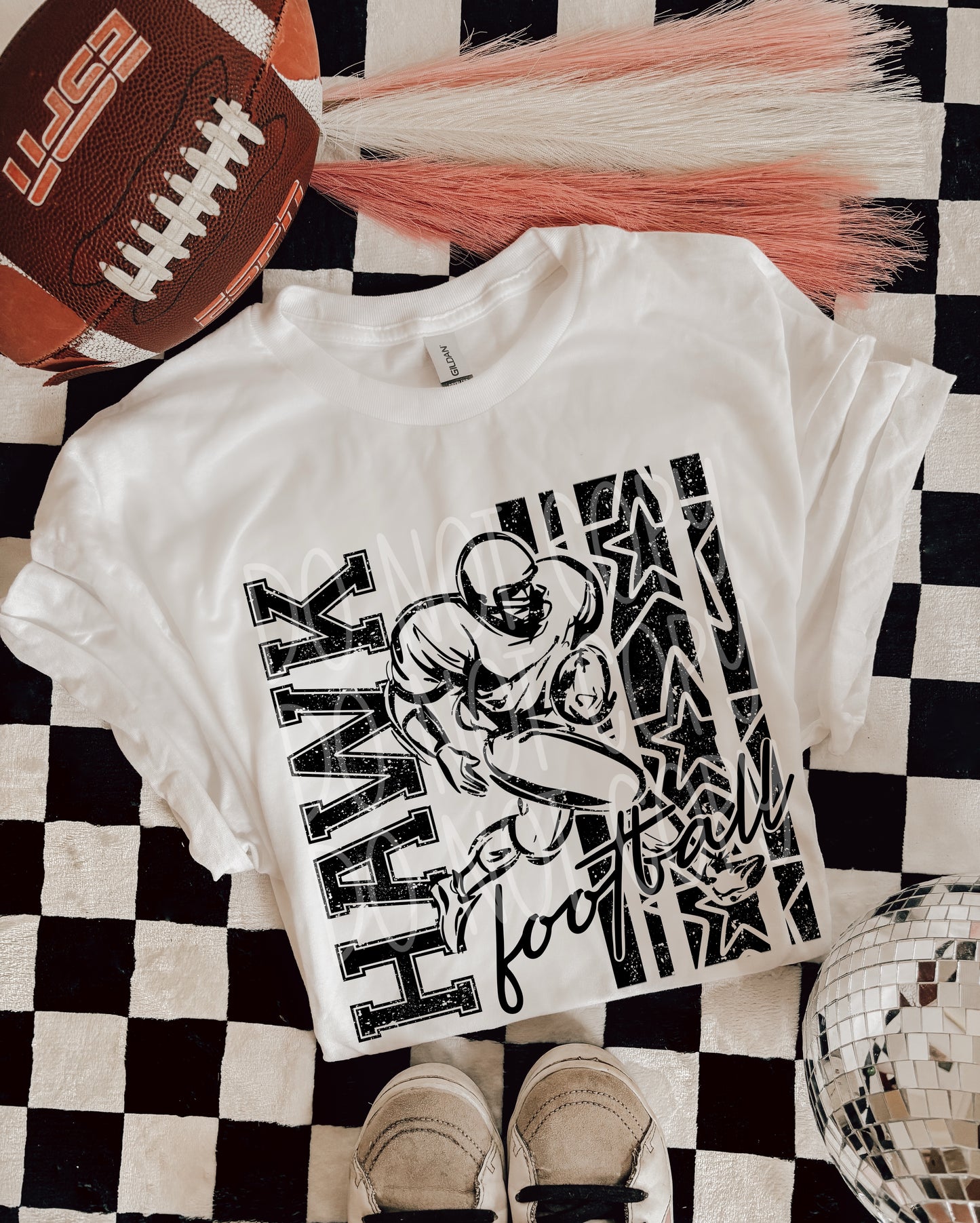 BLACK FOOTBALL MASCOTS - DTF TRANSFER