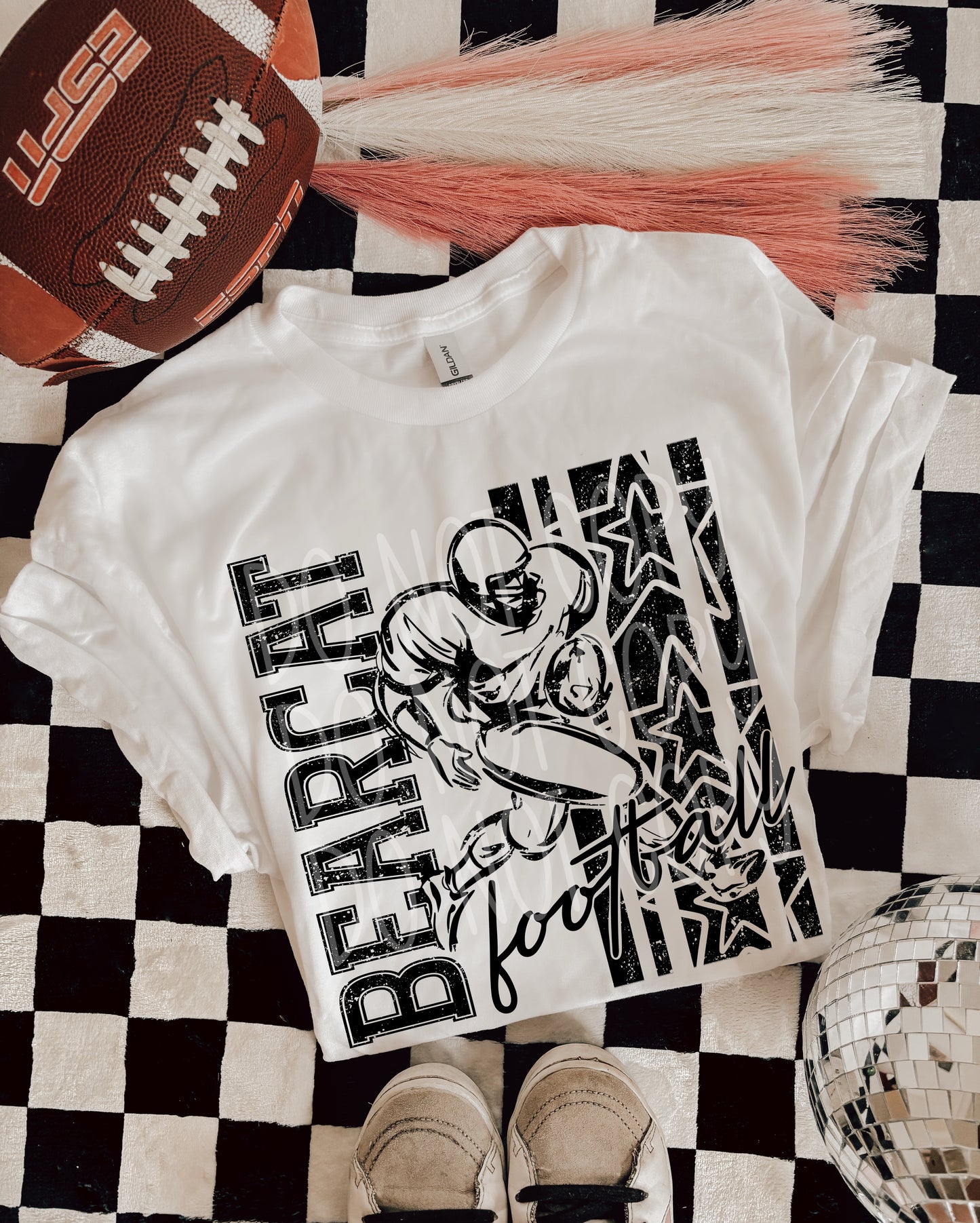 BLACK FOOTBALL MASCOTS - DTF TRANSFER