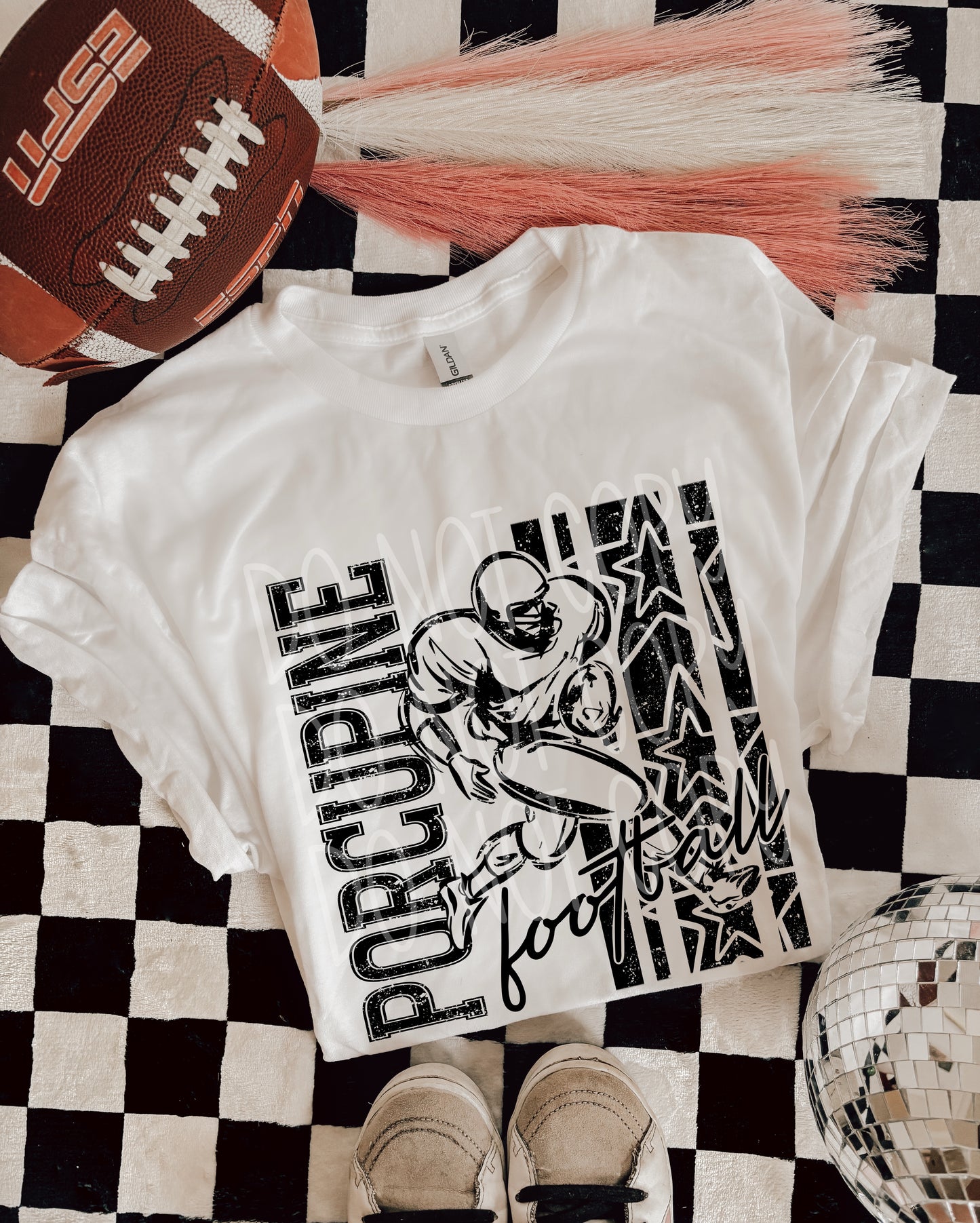 BLACK FOOTBALL MASCOTS - DTF TRANSFER