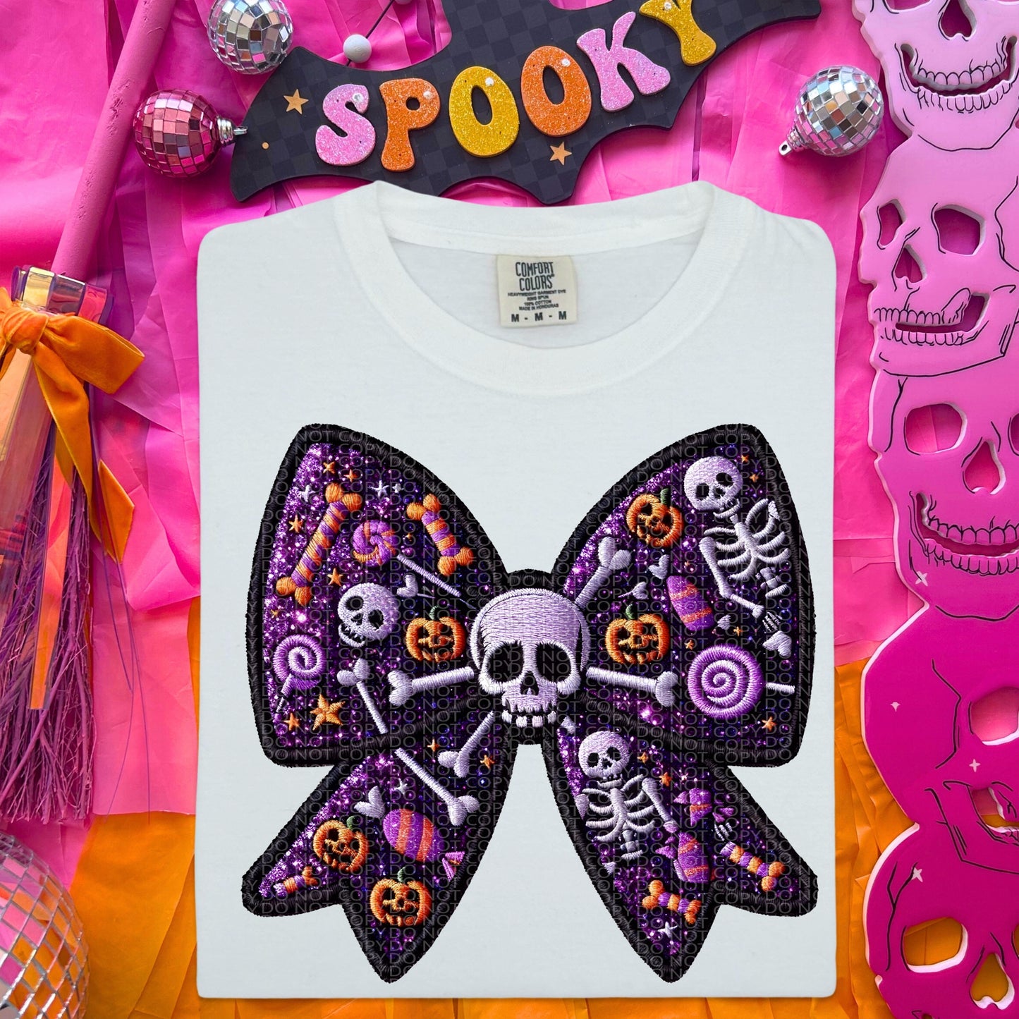 Faux Embroidery Spooky Bows *Ollie & Co. Exclusive*