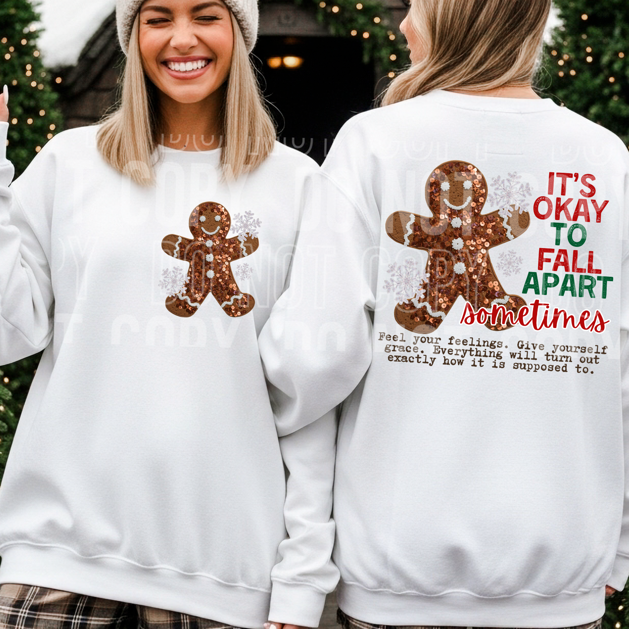 IT'S OKAY TO FALL APART - FRONT+BACK - DTF TRANSFER – shopollieandco