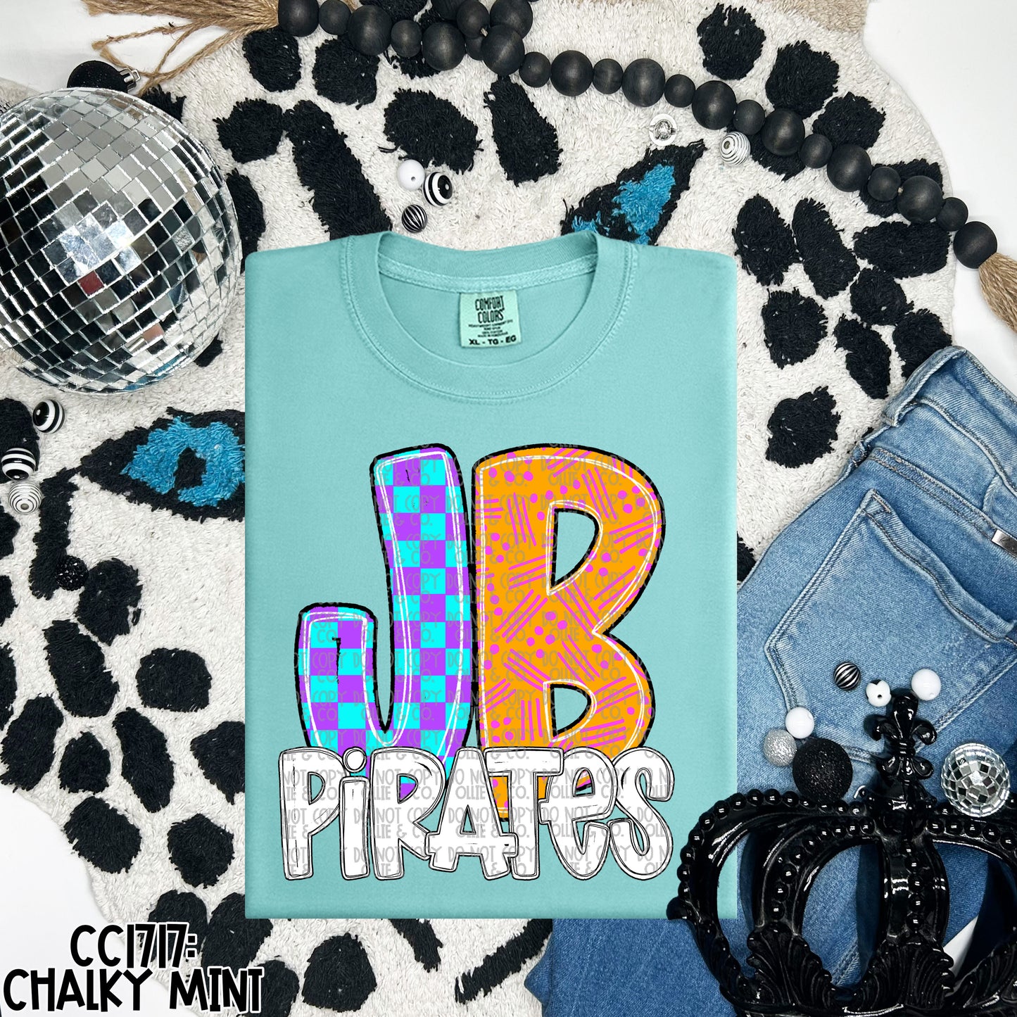 BRIGHT & PREPPY SCHOOL INITIALS - CUSTOM TRANSFER
