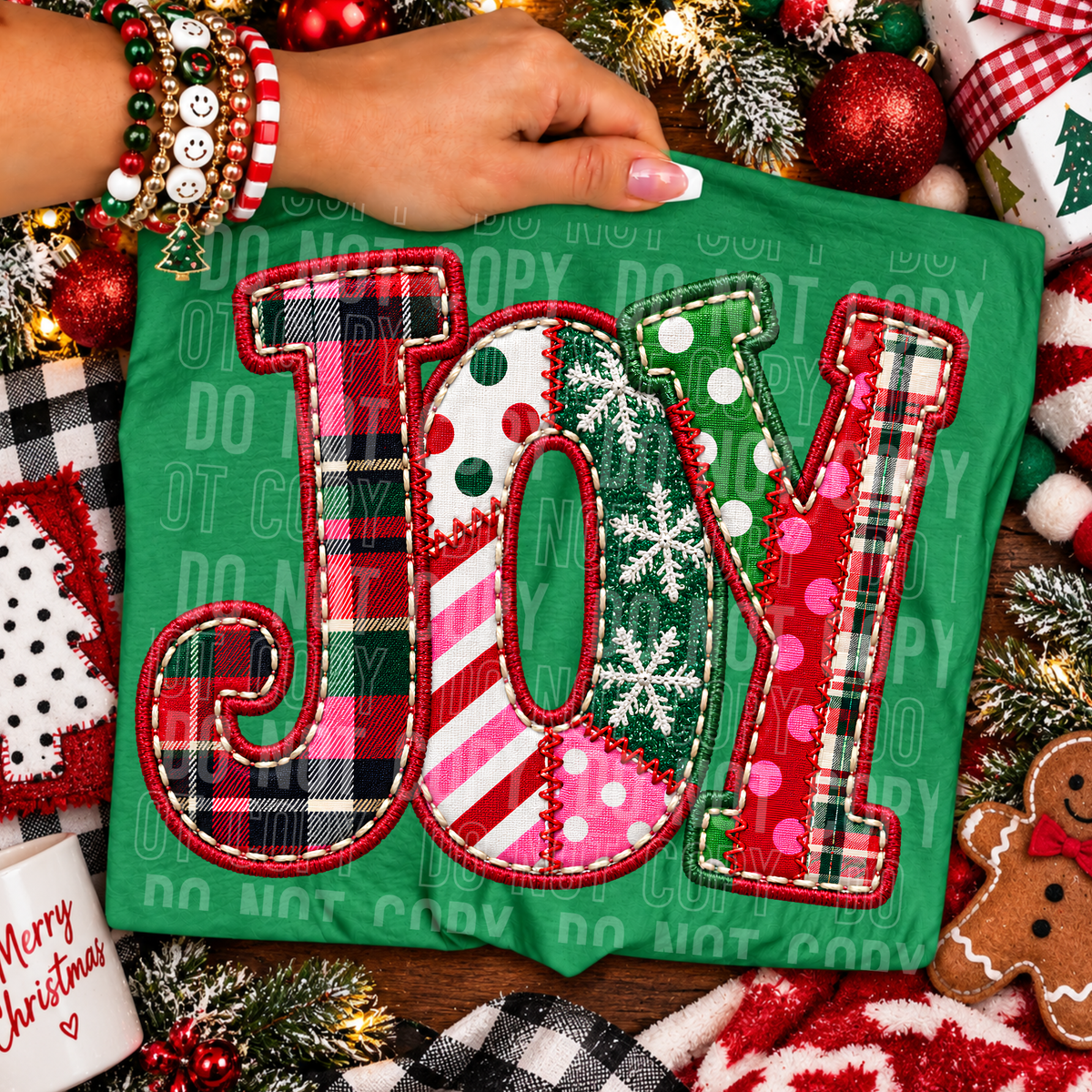 JOY - FAUX EMBROIDERY - DTF TRANSFER