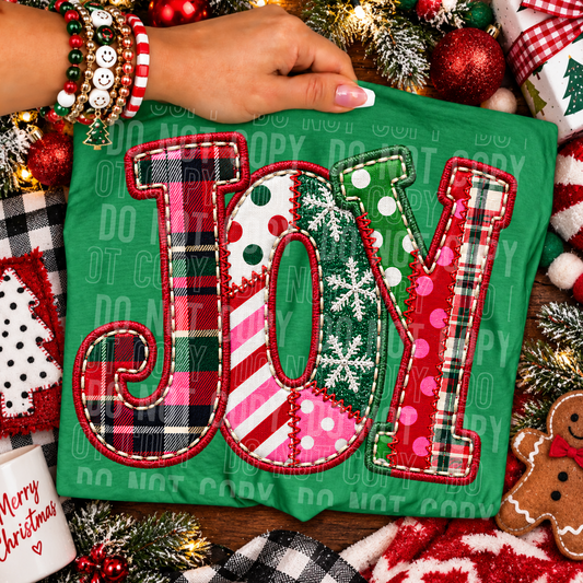 JOY - FAUX EMBROIDERY - DTF TRANSFER