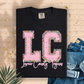 PREPPY FLORAL SCHOOL NAME & INITIALS - MOCKUP ONLY