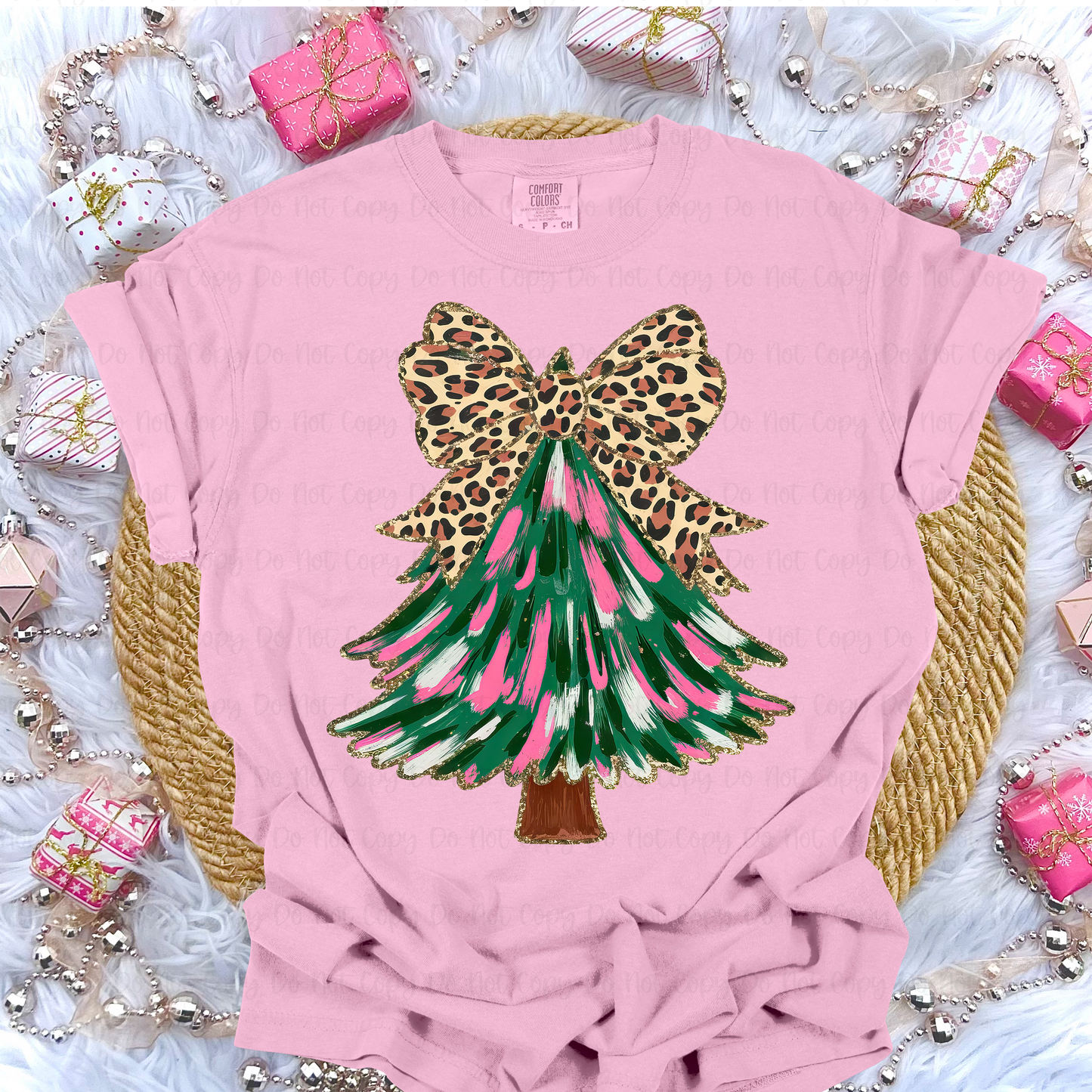 Leopard Bow Christmas Tree