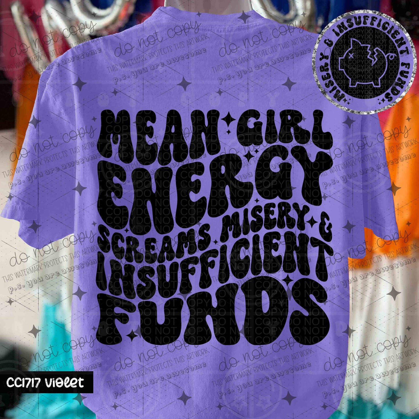 MEAN GIRL ENERGY - FRONT+BACK - DTF TRANSFER