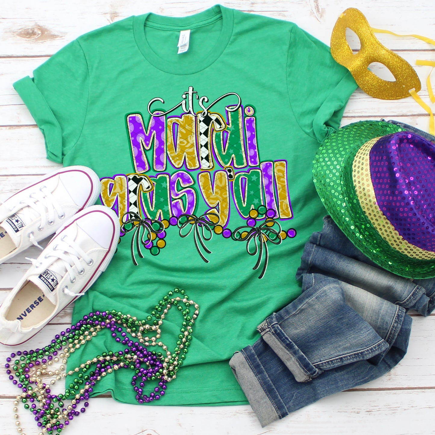 IT'S MARDI GRAS Y'ALL - DTF TRANSFER