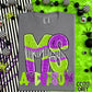 PURPLE & LIME REVAMPED SCHOOL INITIALS W/ MASCOT - CUSTOM TRANSFER