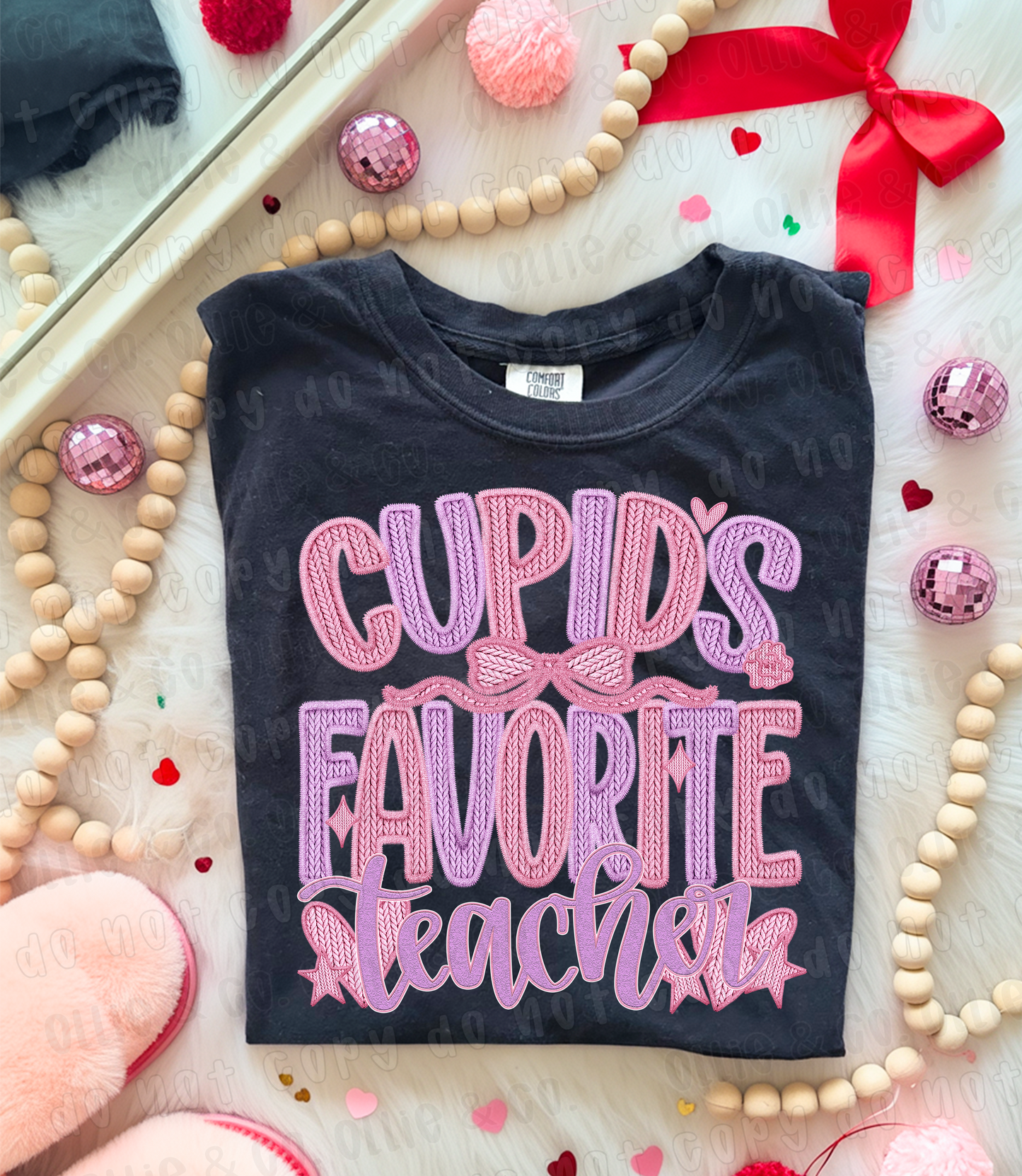 CUPID'S FAVORITE TEACHER YARN - DTF TRANSFER