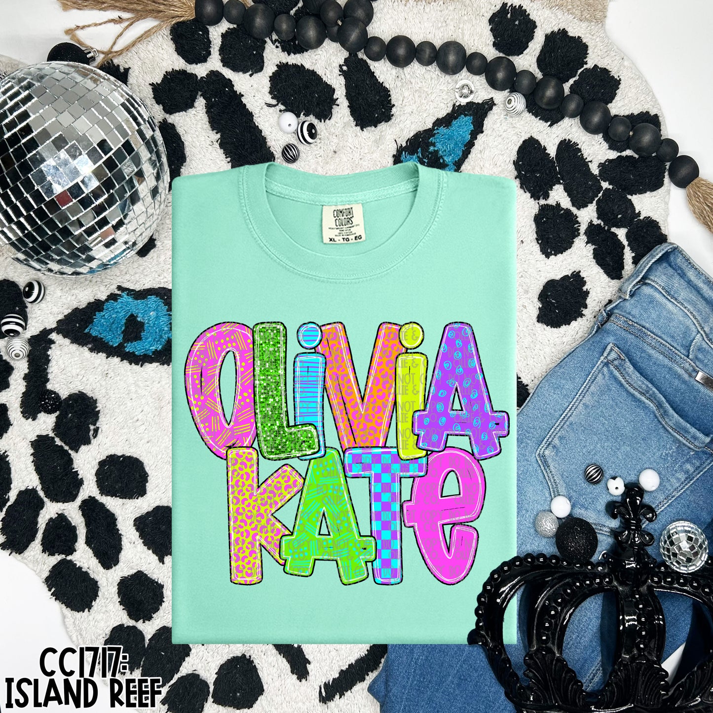 BRIGHT & PREPPY NAMES - CUSTOM TRANSFER