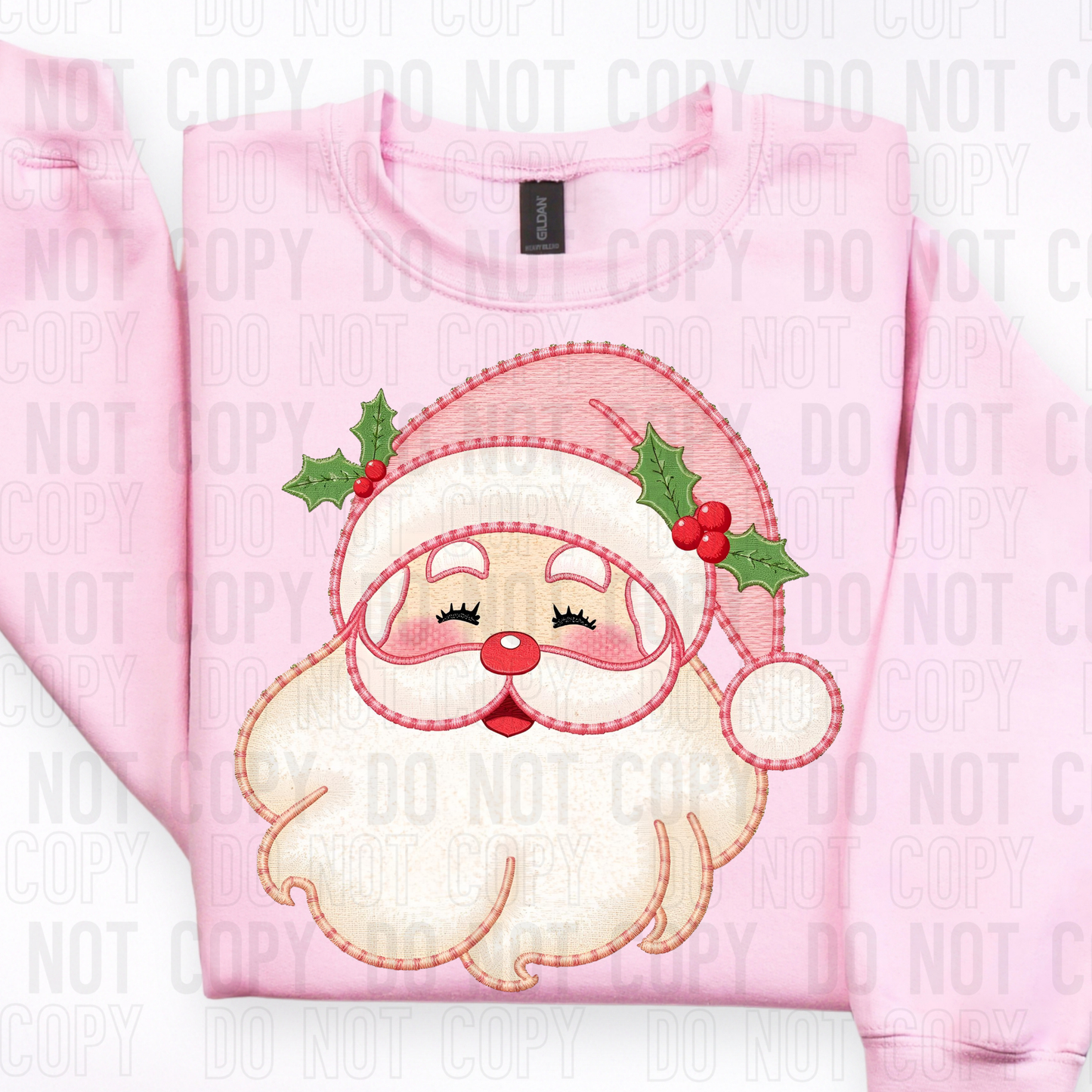 SANTA - FAUX EMBROIDERY - DTF TRANSFER