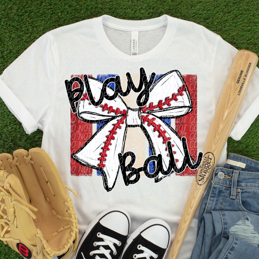 BASEBALL PLAY BALL COQUETTE - DTF TRANSFER