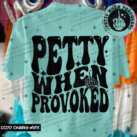 PETTY WHEN PROVOKED - FRONT+BACK - DTF TRANSFER