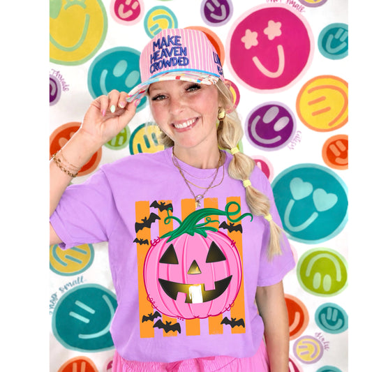 PINK JACK O LANTERN - DTF TRANSFER
