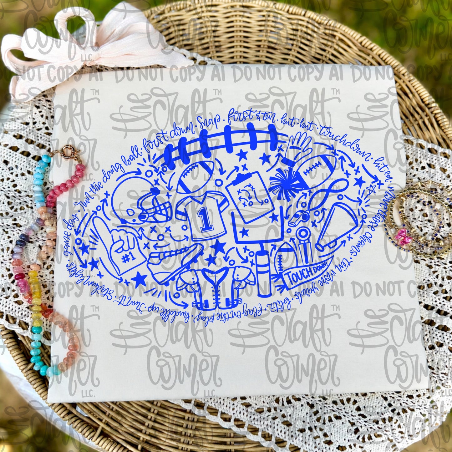 FOOTBALL SINGLE COLOR - DTF TRANSFER