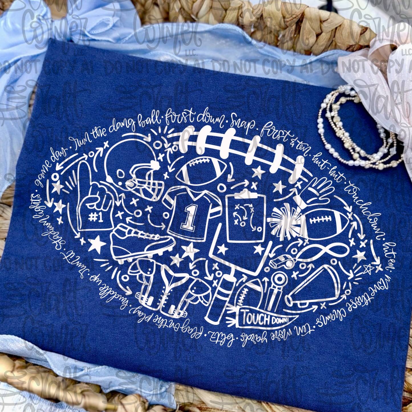 FOOTBALL SINGLE COLOR - DTF TRANSFER