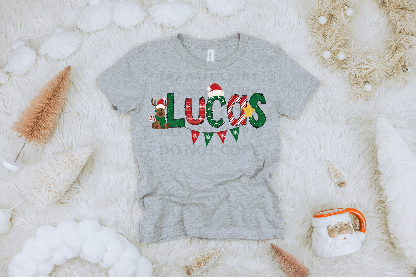 Toddler Christmas Names Completed Tee