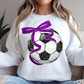 BOW SOCCER - FAUX GLITTER - DTF TRANSFER