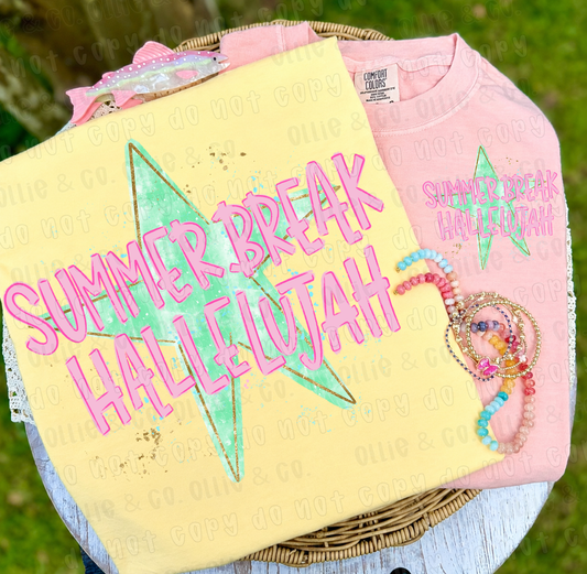 SUMMER BREAK HALLELUJAH - DTF TRANSFER