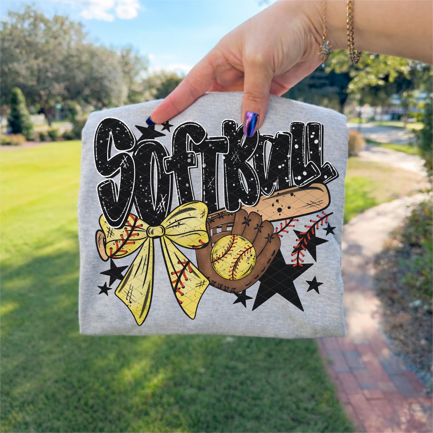 SOFTBALL BOW BAT - DTF TRANSFER