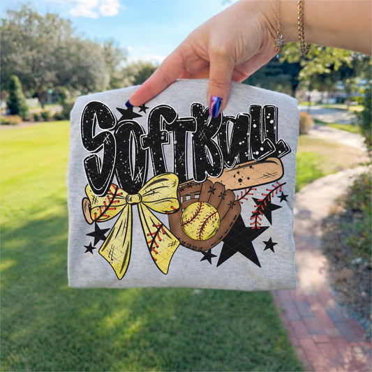 SOFTBALL BOW BAT - DTF TRANSFER
