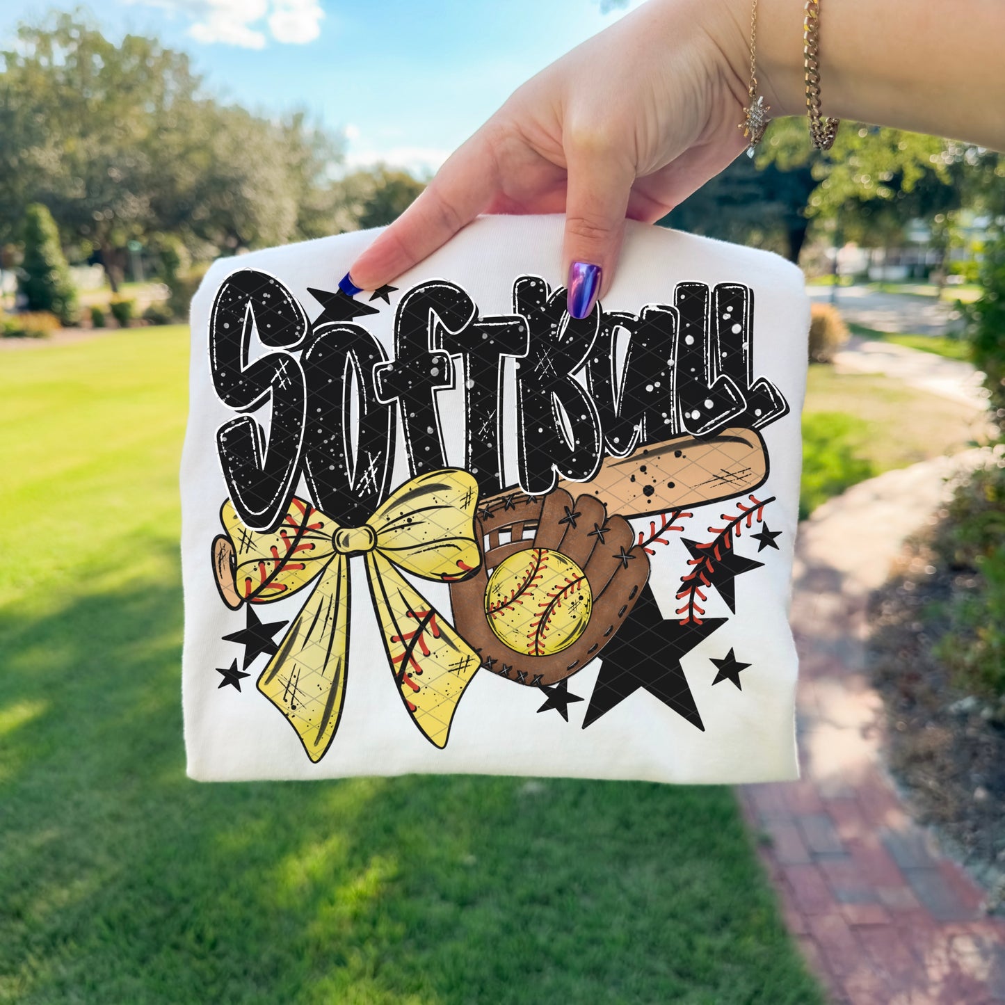 SOFTBALL BOW BAT - DTF TRANSFER