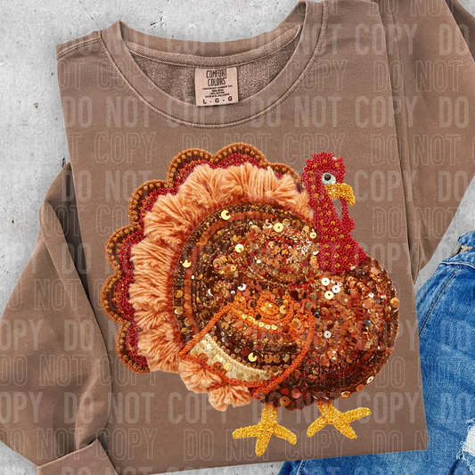 TURKEY SEQUIN FAUX YARN - DTF TRANSFER