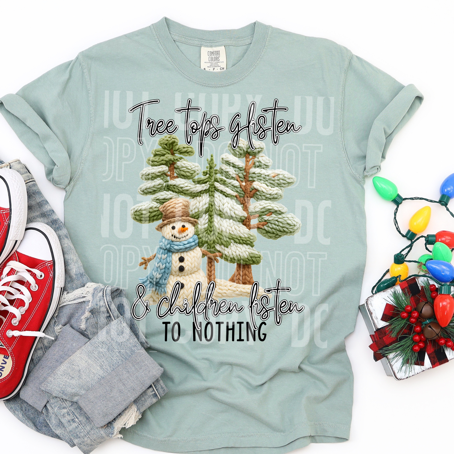 TREE TOPS GLISTEN - FAUX YARN - DTF TRANSFER