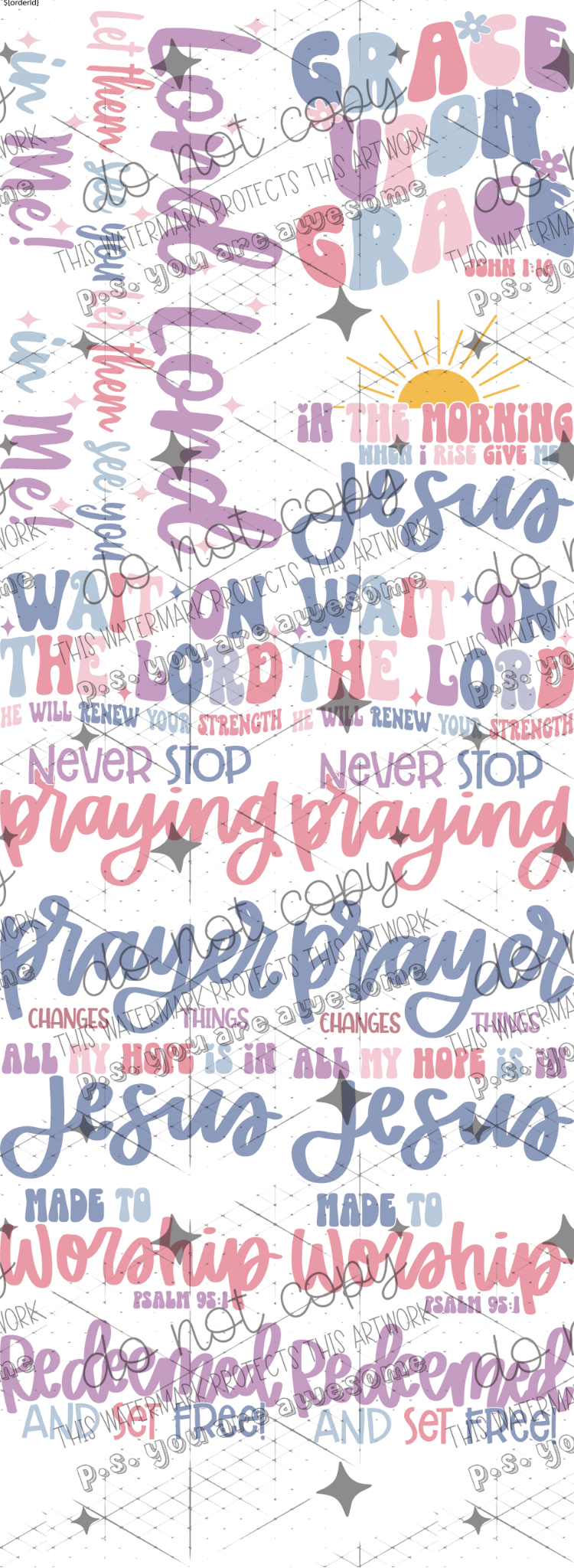HAND LETTERED FAITH - 22X60 - PREMADE GANG
