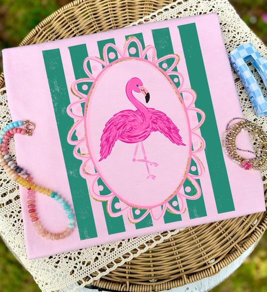 FLAMINGO FRAME - DTF TRANSFER