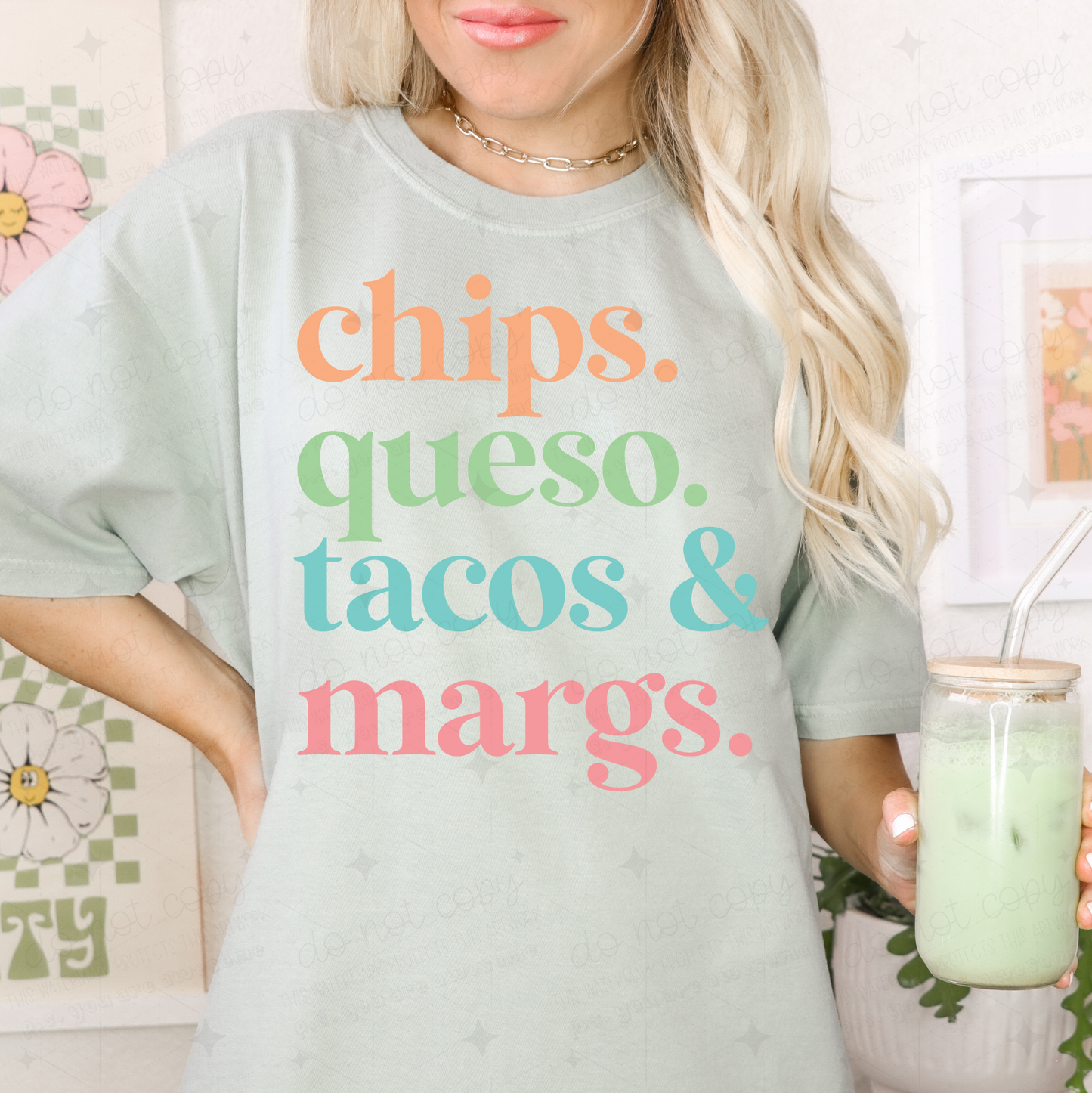 Chips Queso Tacos & Margs