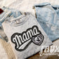 Faux Embroidered Mama Sports Patch (DTF) Color Blast Tee