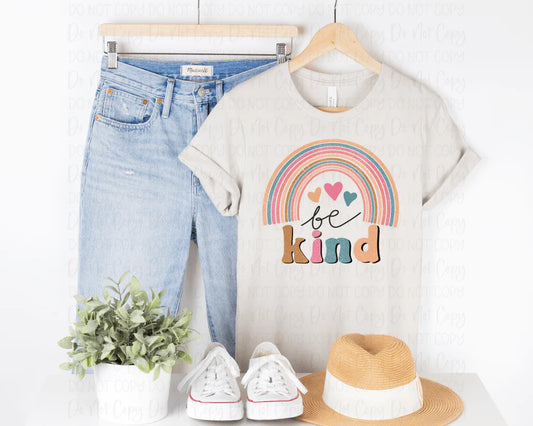 Be Kind Groovy Rainbow Shirt
