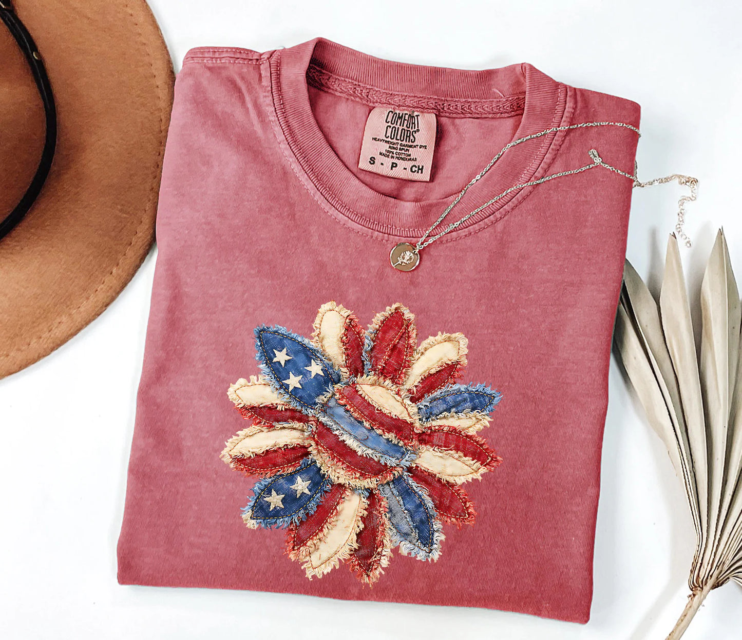 FAUX PATCHWORK FLOWER  - DTF TRANSFER