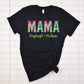 Neon Monstera Faux Embroidery- Mama, Aunt, Grandma, Etc. with Kids names