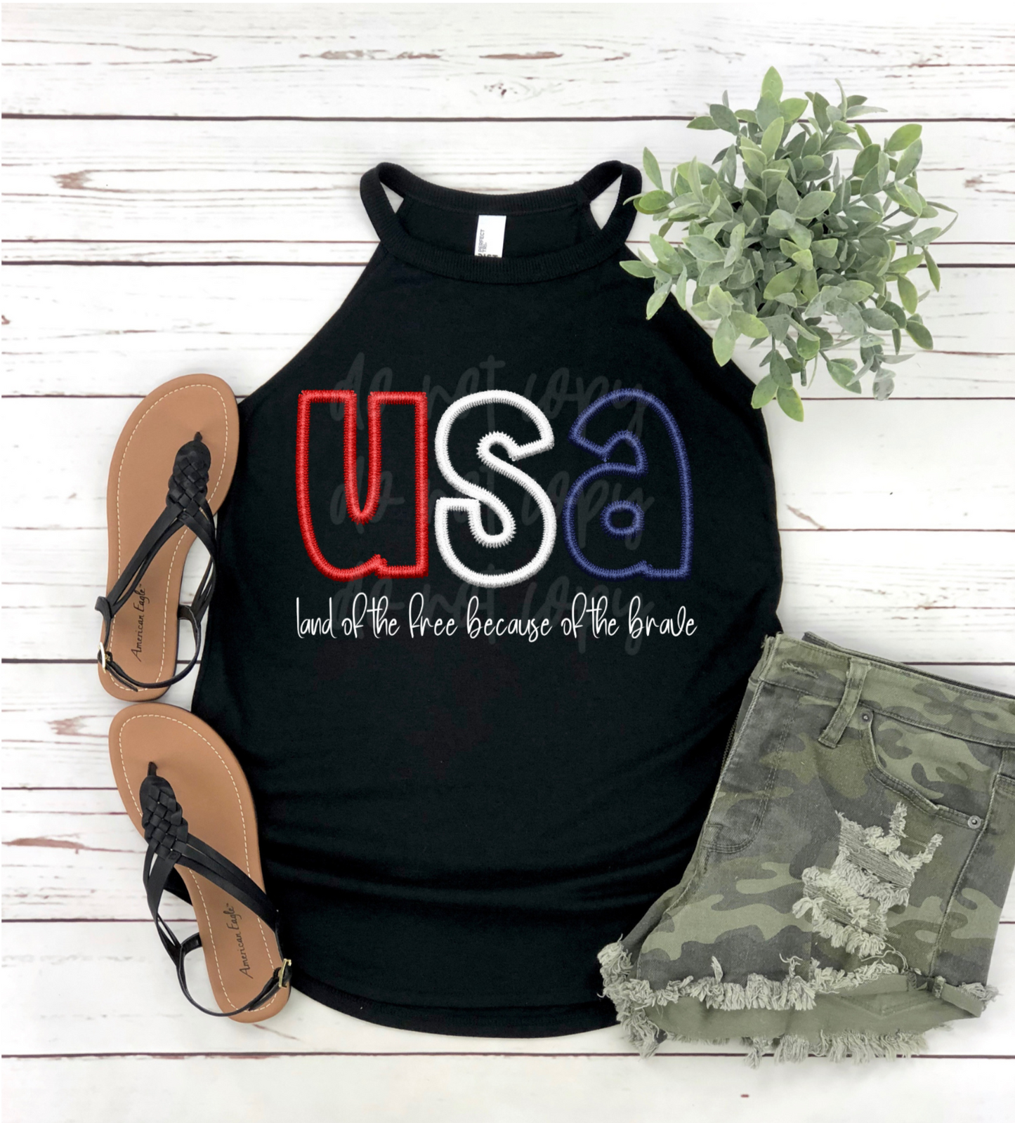USA Faux Embroidery