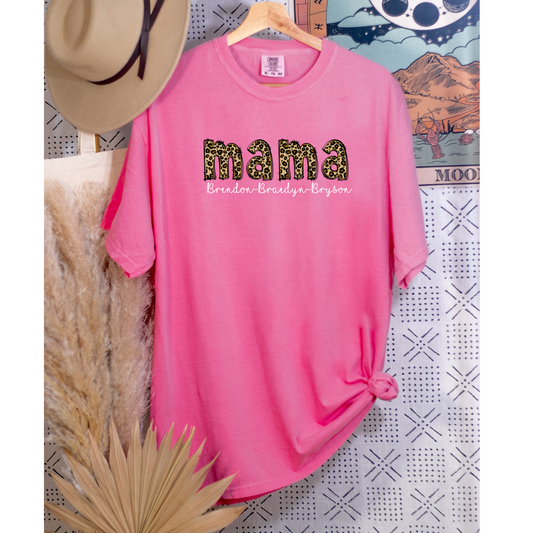 Leopard- Mama with Kids names *Ollie & Co. Exclusive*